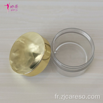 Pot de crème pour le visage en PET transparent cosmétique